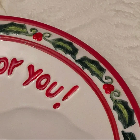 Gourmet Fitz & Floyd Christmas Confections 9” canapé Santa Claus plate - Picture 7 of 10